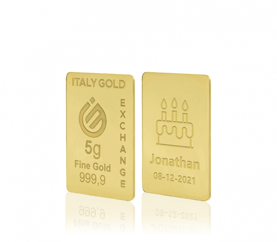 24 Karat Geburtstaggeschenk Goldbarren aus 5 g IGE GOLD
